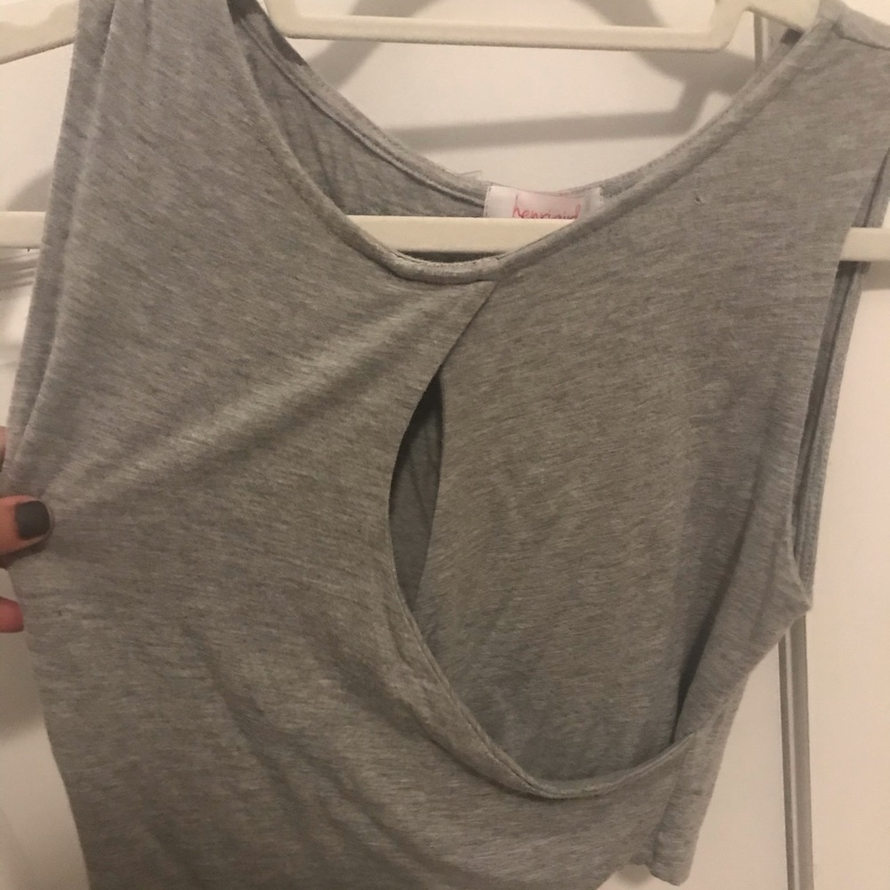 Grey Crop Top from Henri Girl